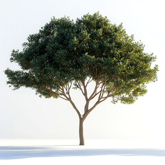 Obraz premium Lush green tree isolated on white. (31)