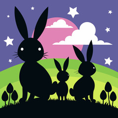 easter bunny in grass