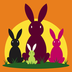 easter bunny in grass