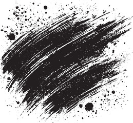 Grunge shape effect black vector illustration isolated on a white background