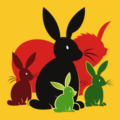 easter bunny in grass