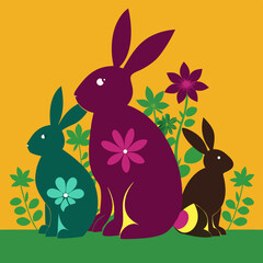 easter bunny in grass