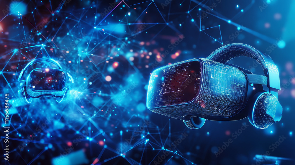 Poster hologram gaming background. esports consists of polygons, triangles of points and lines. esports bac