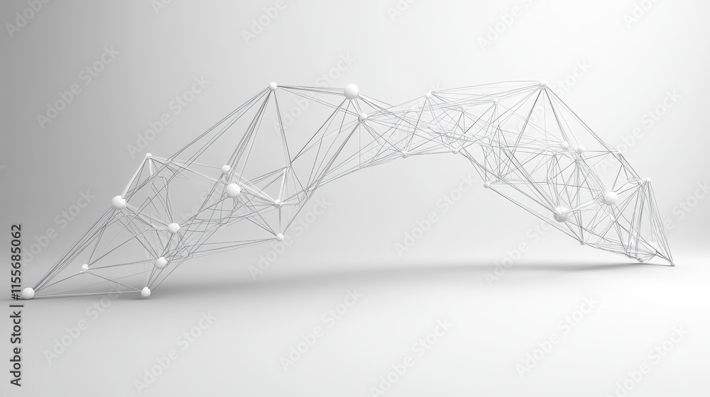 Poster hologram data visualization. data visualization of polygons, triangles of points and lines. data vis