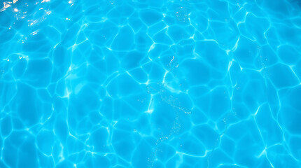 Obraz premium transparent Blue Water with Ripples, Splashes, Bubbles, and Sunlit Waves – Abstract Summer Banner Background, water texture, abstract background, copy space