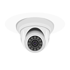 cctv security camera illustration vector isolated on white background. Security camera vector illustration. Outdoor Security camera. CCTV, secure, monitoring concept.