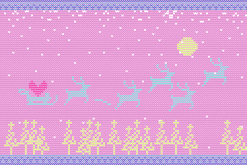 Christmas Knitted craft seamless pattern fabric textile 