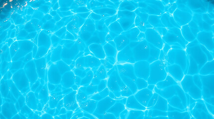 transparent Blue Water with Ripples, Splashes, Bubbles, and Sunlit Waves &ndash; Abstract Summer Banner Background, water texture, abstract background, copy space