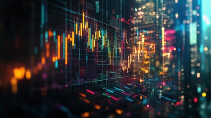 Obraz premium A breakdown of key industries in 2025 stock performance, represented on a digital graph.