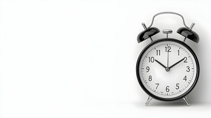 Black Alarm Clock 3D Render