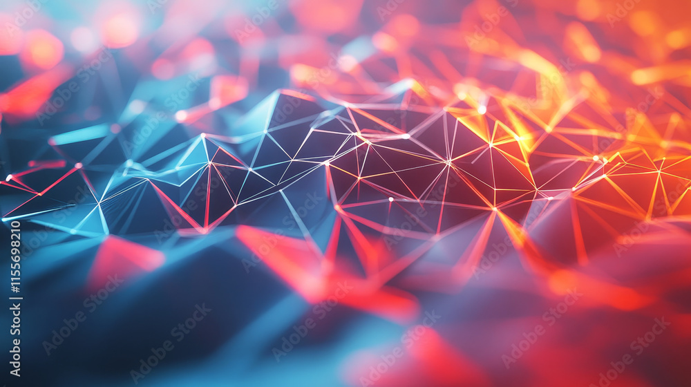 Poster hologram accumulator. the accumulator consists of polygons, triangles of points and lines. battery i