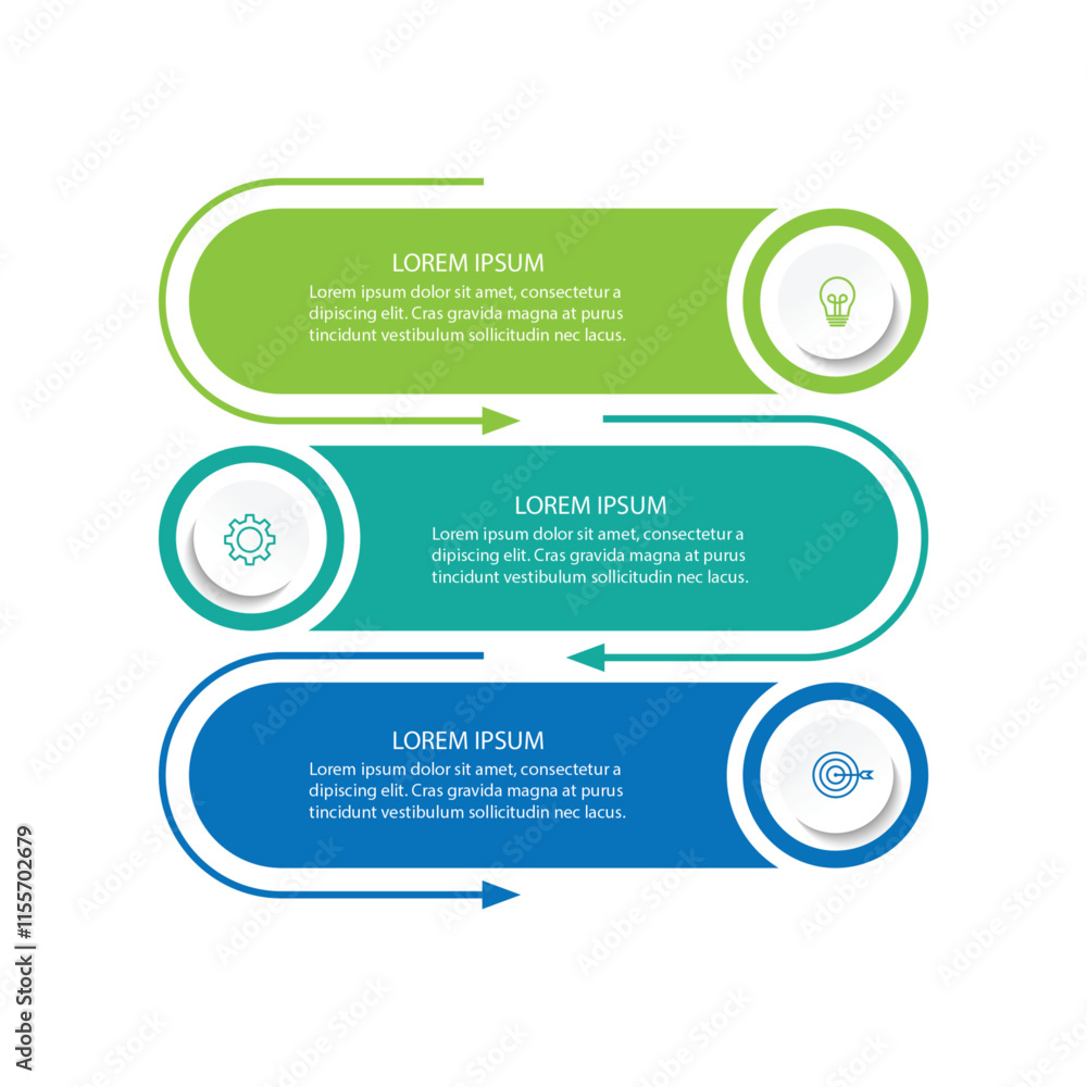 Poster timeline infographic design element and number options. business concept with 3 steps.