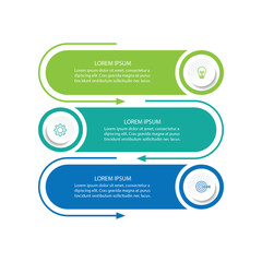Timeline infographic design element and number options. Business concept with 3 steps.