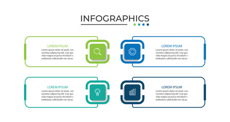 Timeline infographic design element and number options. Business concept with 4 steps.
