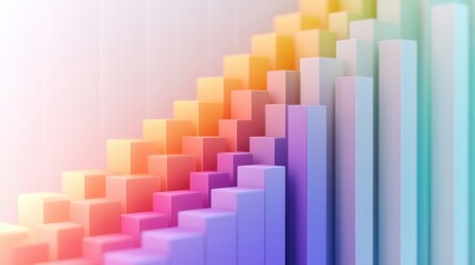 Fototapeta premium Innovative Gradient Bar Chart for Profit Analysis