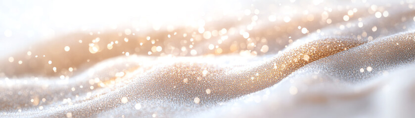 Soft, glowing fabric with sparkling light elements creating an elegant atmosphere.