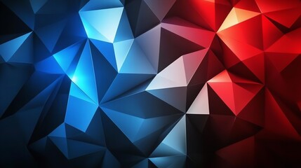 Obraz premium Abstract Digital Human Head on a Blue Technology Background, Lines, Connections, and Triangles