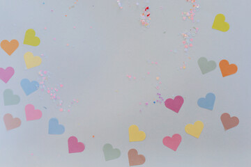 card with hearts for valentine's day