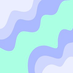 Aesthetic abstract background of green and blue waves