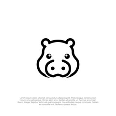 Strong and unique rhino and pig head logo, combining power and playfulness for a distinctive and memorable brand identity