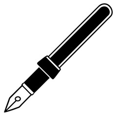 Fountain Pen Line Art Vector Design