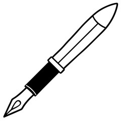 Fountain Pen Line Art Vector Design