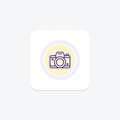 Digital Camera color circle icon , vector, pixel perfect, illustrator file