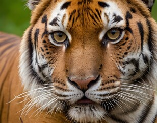 Fototapeta premium portrait of an angry Bengal tiger closeup