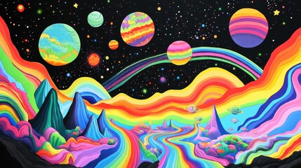 A Cosmic Rainbow Landscape