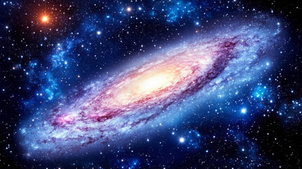 Fototapeta premium A Stunning Visual Journey Through a Cosmic Spiral Galaxy