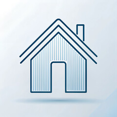 A Minimalistic House Icon with Thin Lines Simple and Elegant Design