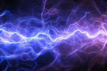 Abstract visualization of electricity flow through transparent circuits with glowing blue and white energy lines.