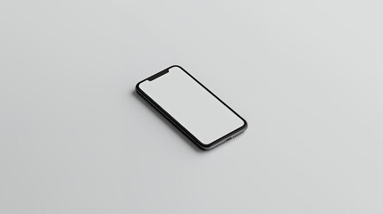 Blank Smartphone Screen Mockup: Modern Technology Minimalist Design