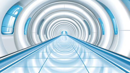 Obraz premium futuristic cylindrical corridor: a glimpse into advanced architecture and technology