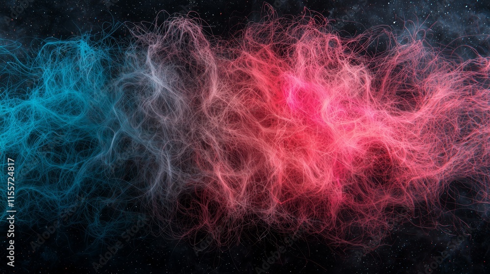 Poster ethereal abstract background of colorful swirling light forms