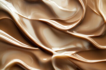 Obraz premium Luxurious swirl of chocolate and cream abstract texture for design concepts.