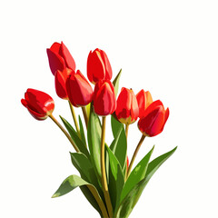 Naklejka premium Beautiful tulip flower isolated vector illustration (2)
