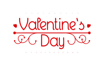 valentine day lettering