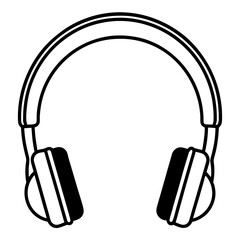 Headphones Line Art Vector Design