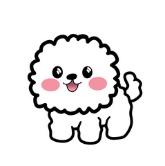 Illustration of a cute shaggy dog