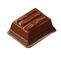 chocolate bar isolated on white