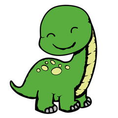 Cartoon of a cute dinosaur