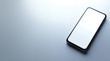 Blank Smartphone Screen Mockup on a Subtle Gray Background