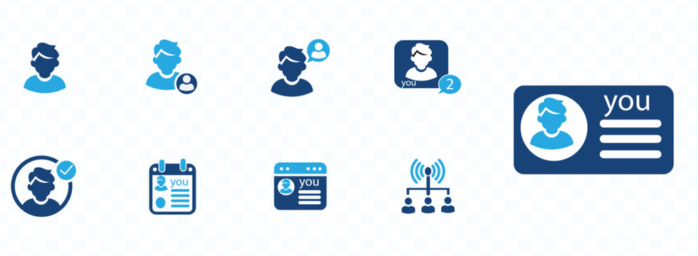 User icon collection. Group of people icon set. Vector illustration