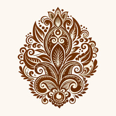 A drawing of a golden egg with a floral pattern  vector illustration (3)