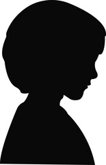 a boy head silhouette vector