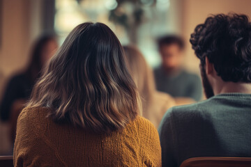 Couple participates in parenting workshop to enhance skills and strengthen family bonds during evening session