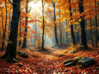 Fototapeta premium autumn in the forest
