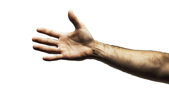 empty Hand holding  isolated on white transparent background