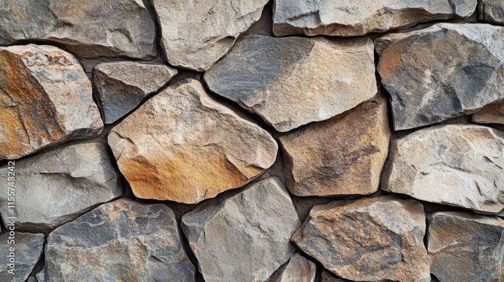 Poster textured background of decorative wild stones creating a rough wall surface ideal for design underla